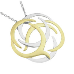 SHIELD Pendant in Silver.  18k Gold Vermeil