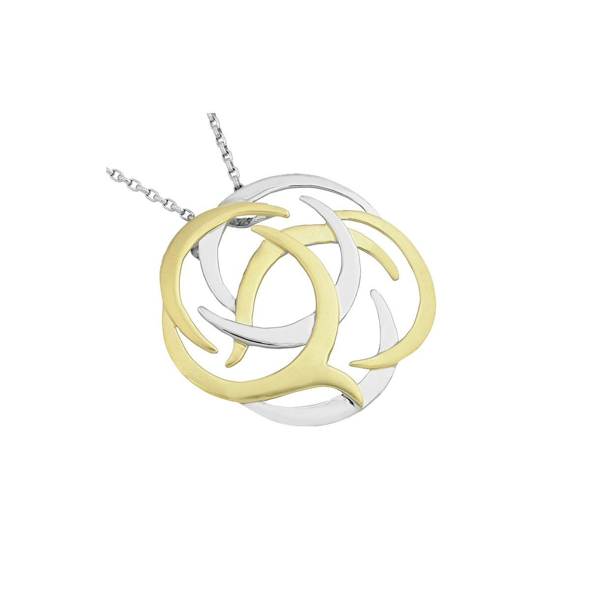 SHIELD Pendant in Silver.  18k Gold Vermeil