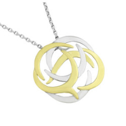 SHIELD Pendant in Silver.  18k Gold Vermeil