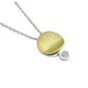 MOON Necklace in Silver.  18k Gold Vermeil