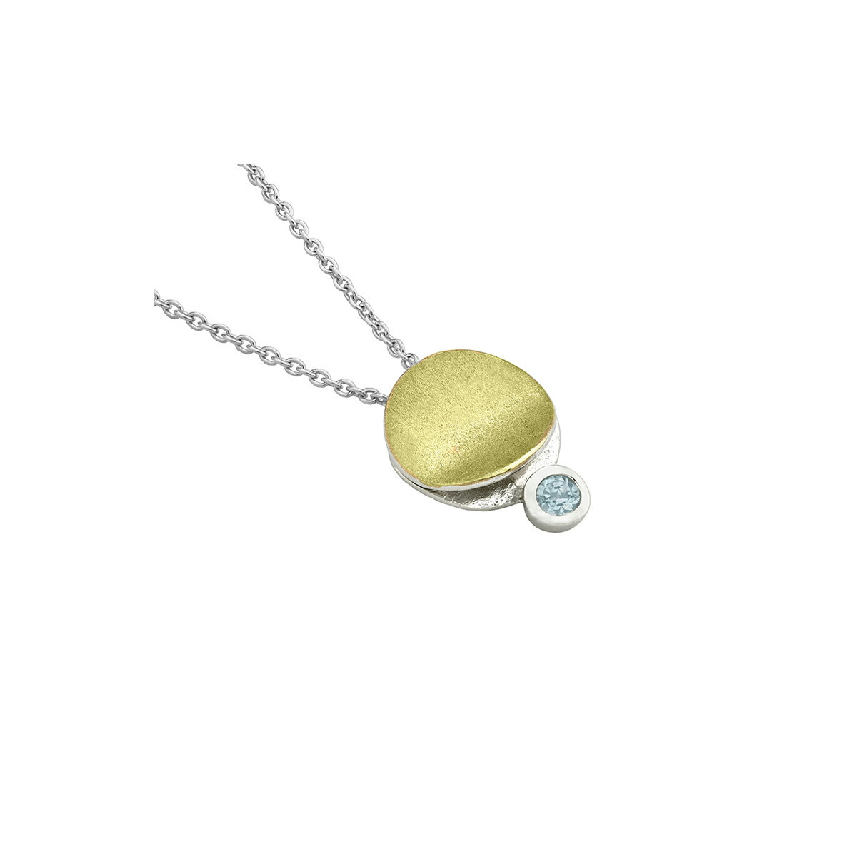 MOON Necklace in Silver.  18k Gold Vermeil