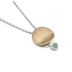 MOON Necklace in Silver.  18k Gold Vermeil