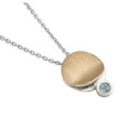 MOON Necklace in Silver.  18k Gold Vermeil