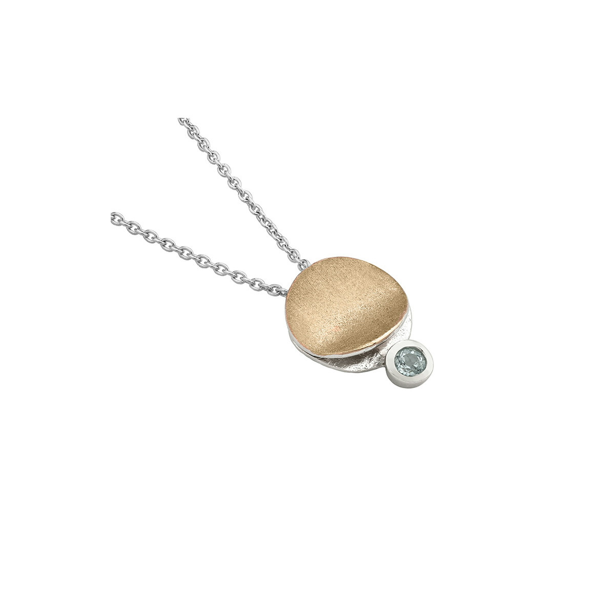 MOON Necklace in Silver.  18k Gold Vermeil