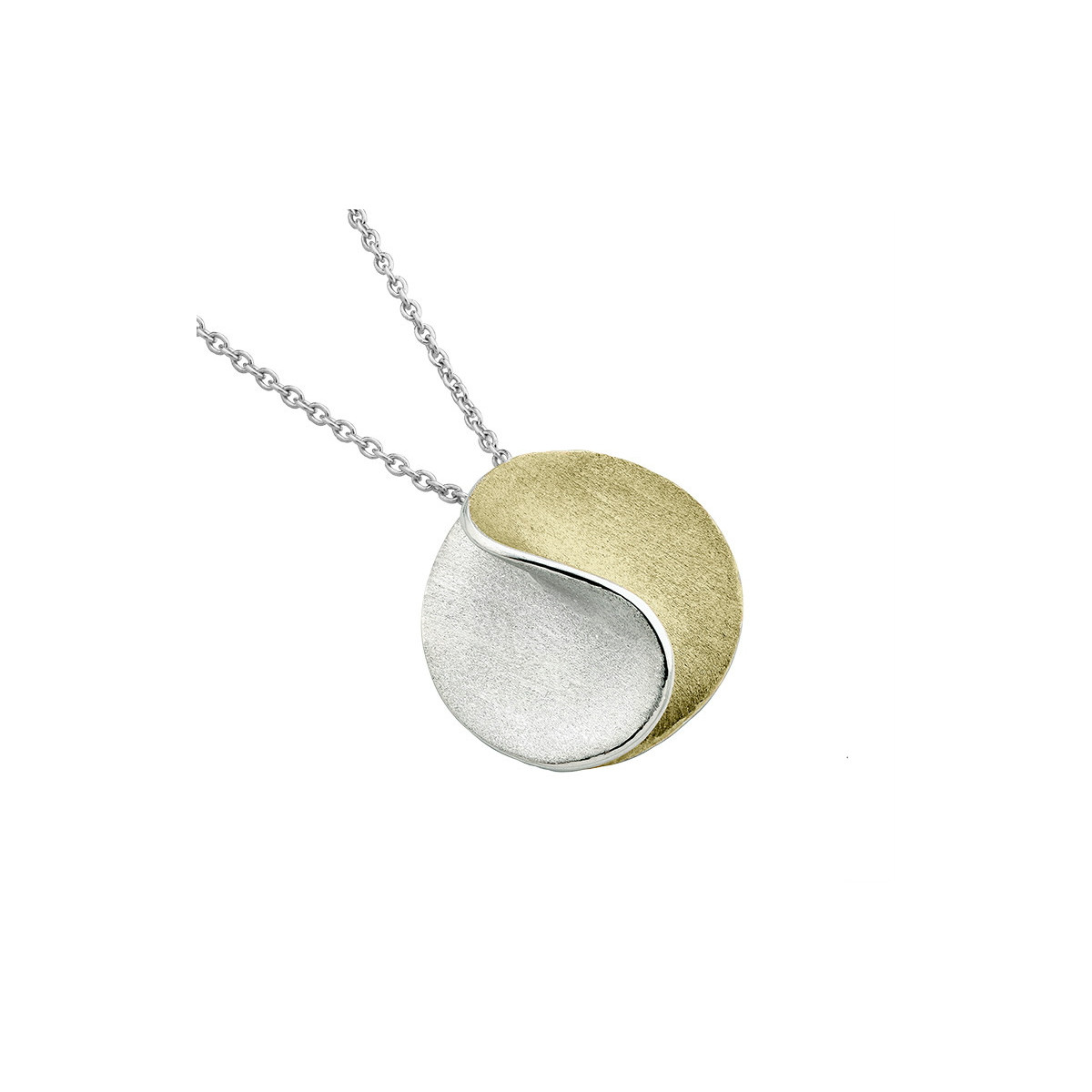 SUN Necklace in Silver. 18k Gold Vermeil
