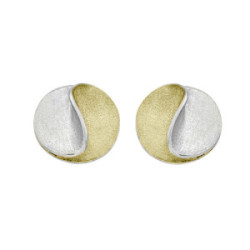 Pendientes SUN de Plata. Baño Oro 18k