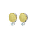 MOON Earrings in Silver. 18 kt Gold Vermeil