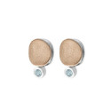 MOON Earrings in Silver. 18 kt Gold Vermeil