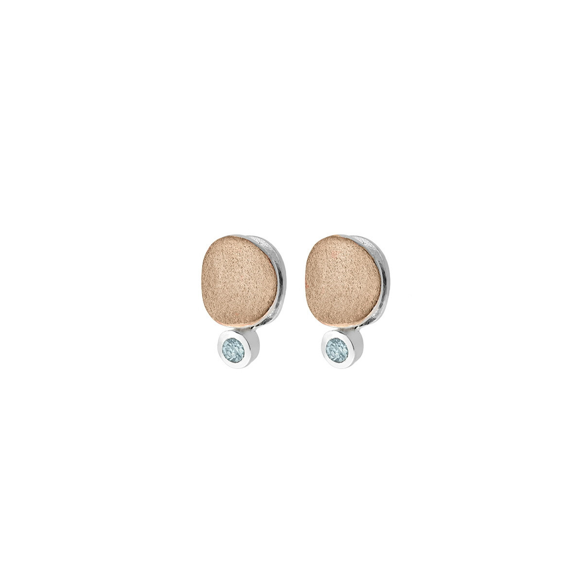 MOON Earrings in Silver. 18 kt Gold Vermeil