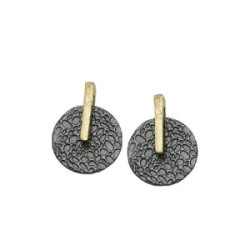 KYMBAL Earrings in Silver. Black Ruthenium and 18k Gold Vermeil