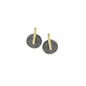 KYMBAL Earrings in Silver. Black Ruthenium and 18k Gold Vermeil