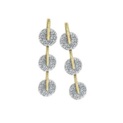 Pendientes KYMBAL de Plata. Baño de Oro 18k