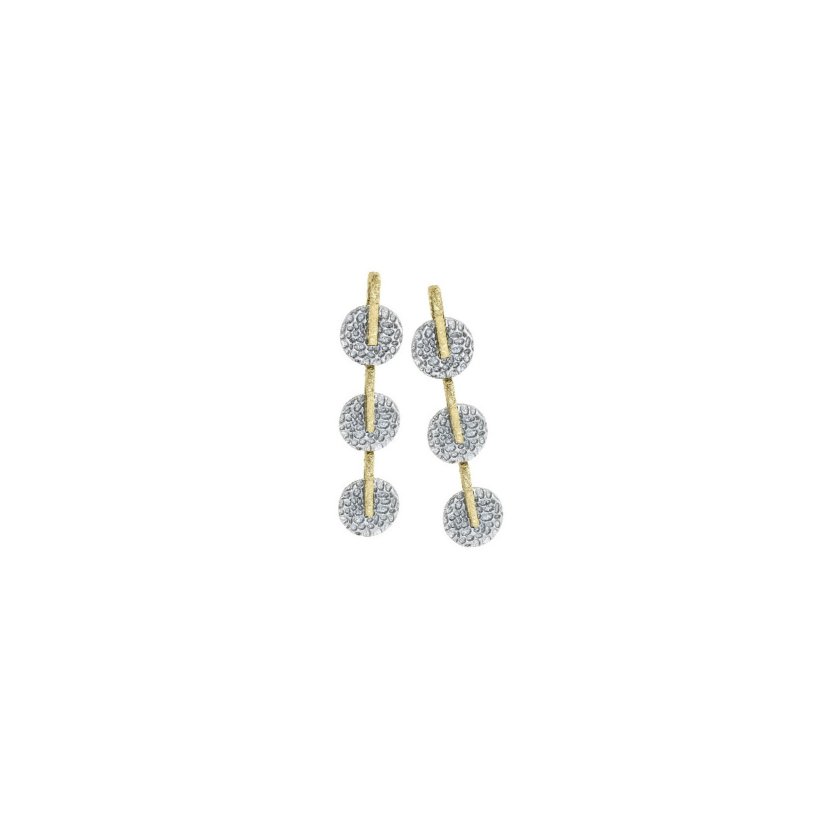 Pendientes KYMBAL de Plata. Baño de Oro 18k