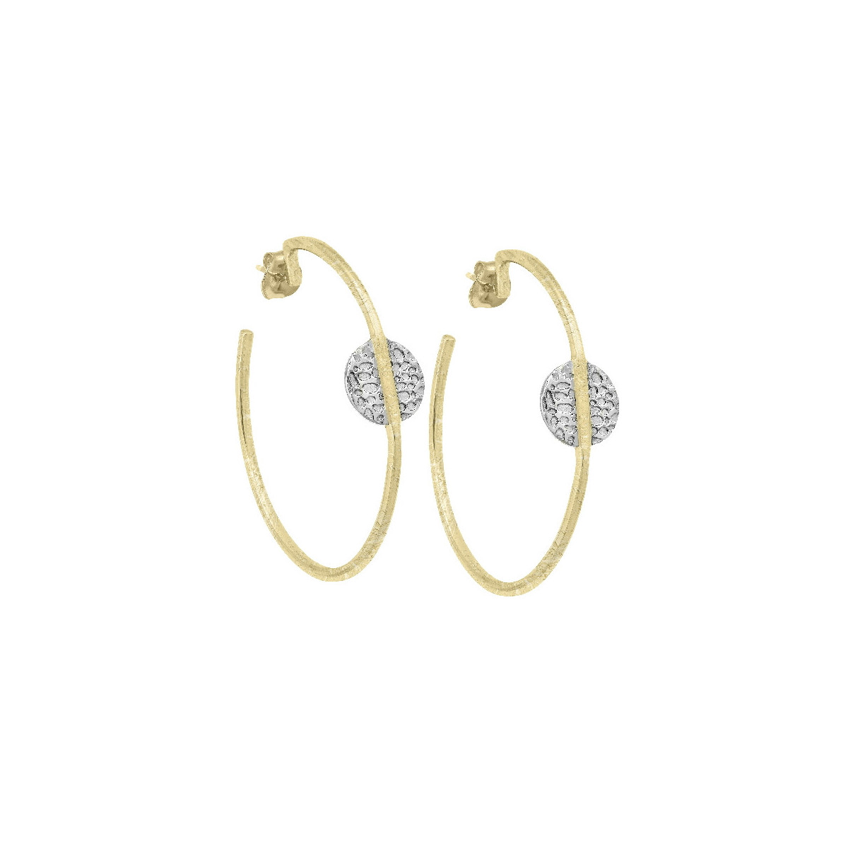 Pendientes KYMBAL de Plata. Baño de Oro 18k