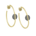 KYMBAL Earrings in Silver. Black Ruthenium and 18k Gold Vermeil