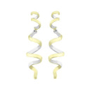 Pendientes CURLS de Plata. Baño de Oro 18k