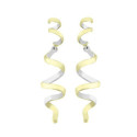 Pendientes CURLS de Plata. Baño de Oro 18k