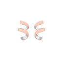 Pendientes CURLS de Plata. Baño de Oro 18k