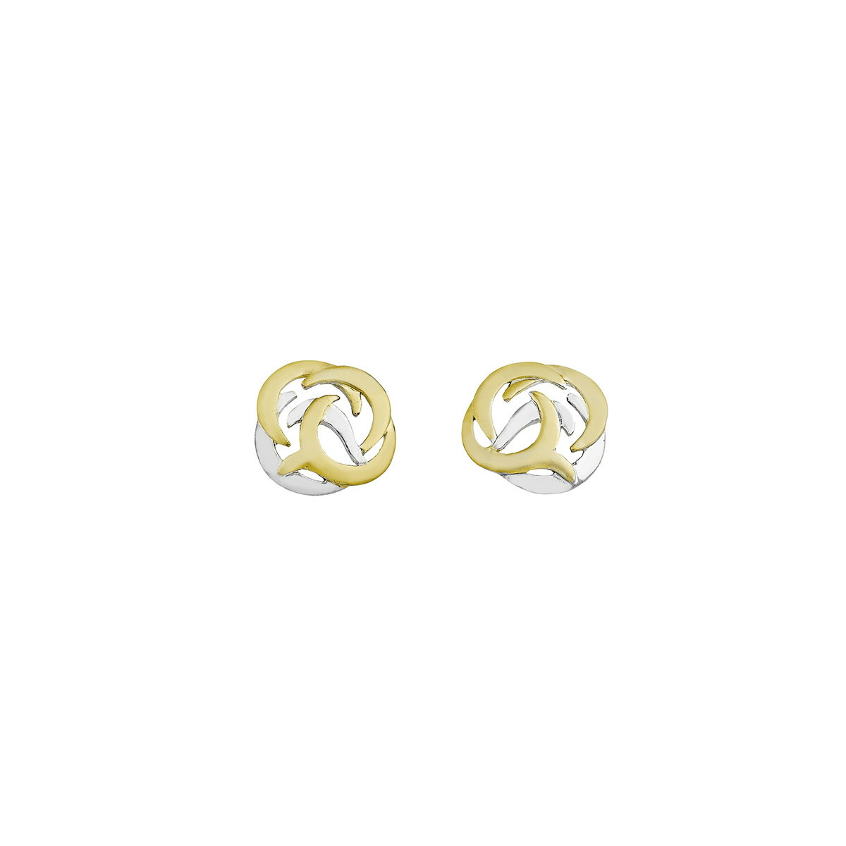 Pendientes SHIELD de Plata. Baño de Oro 18k