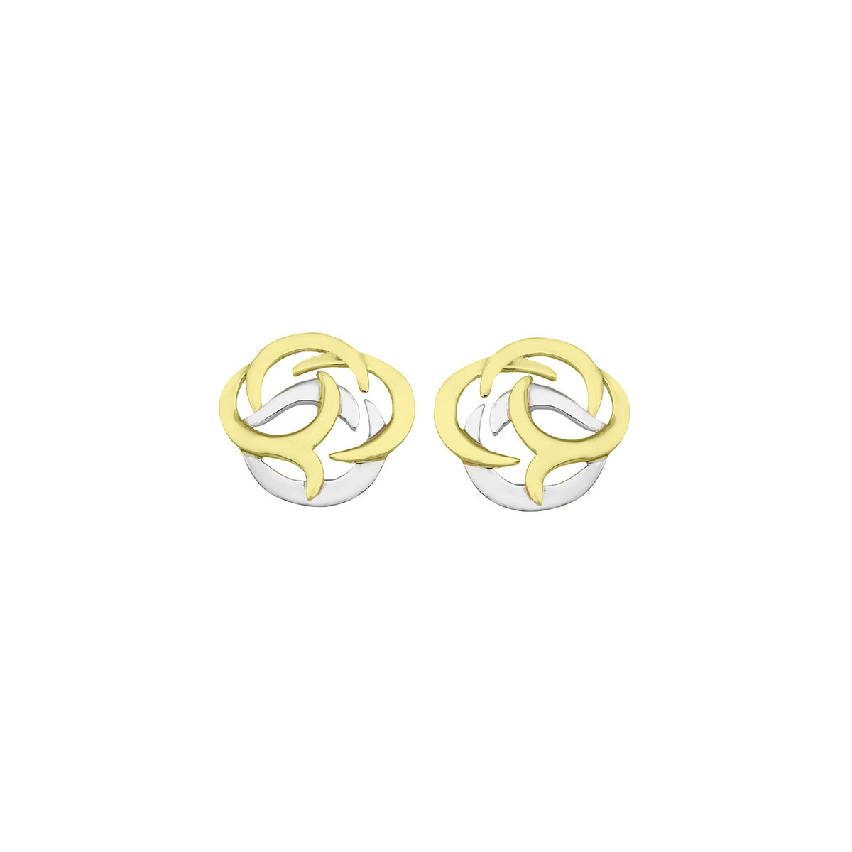 Pendientes SHIELD de Plata. Baño de Oro 18k