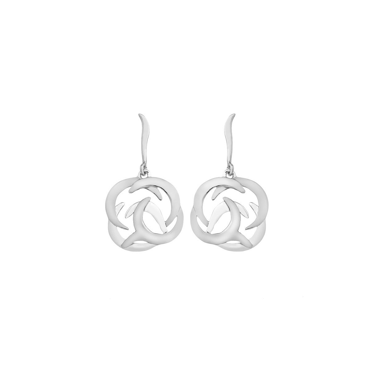 SHIELD Earrings in Silver.