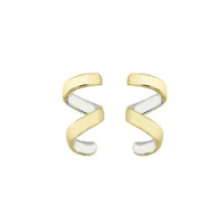 Pendientes CURLS de Plata. Baño de Oro 18k