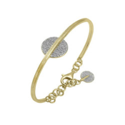 Brazalete KYMBAL de Plata. Baño de Oro 18k