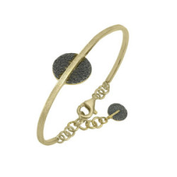 KYMBAL Bangle in Silver. Black Ruthenium and 18k Gold Vermeil