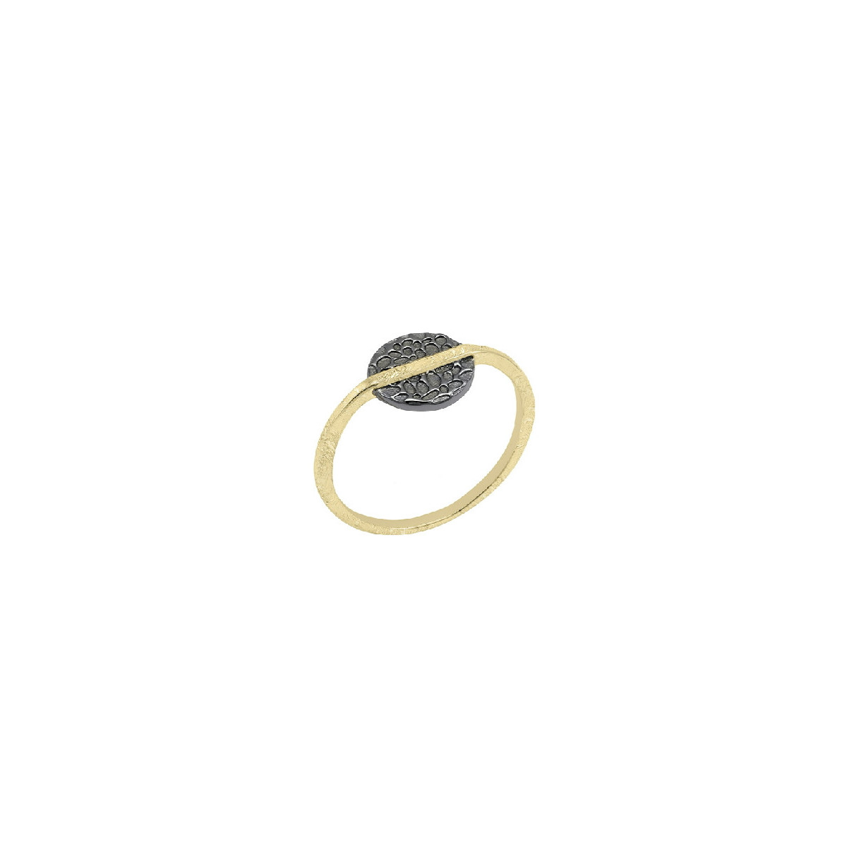 KYMBAL Ring in Silver. Black Ruthenium and 18k Gold Vermeil