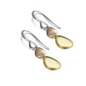 Pendientes MERCURY de Plata. Baño Oro 18k