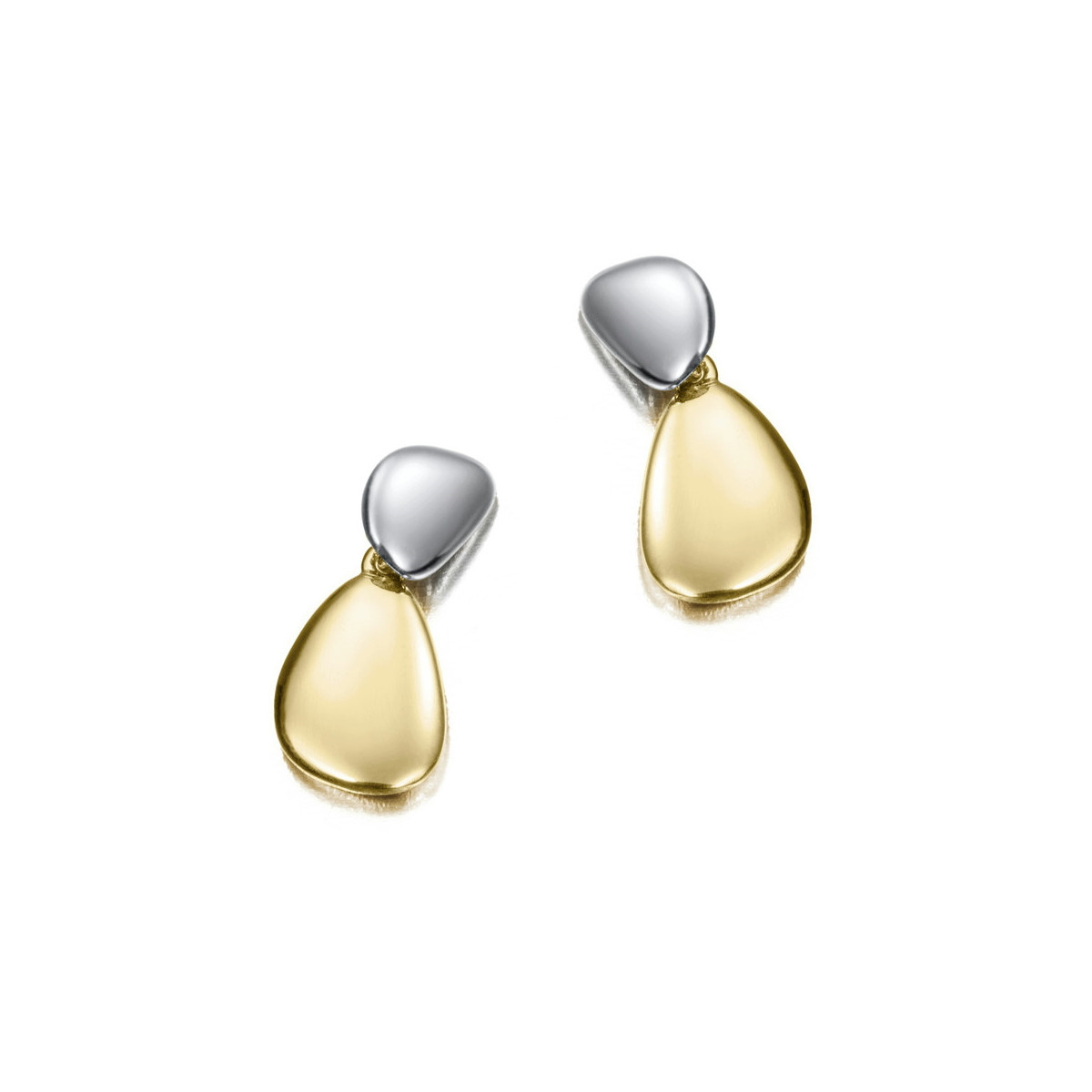 Pendientes MERCURY de Plata. Baño Oro 18k