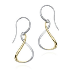 PENDIENTES VENICE de Plata. Baño Oro 18k