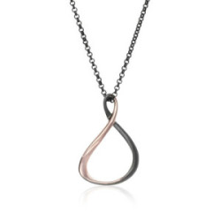 VENICE Pendant in Silver. Black Ruthenium and 18k Rose Gold Vermeil