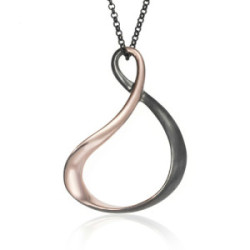 VENICE Pendant in Silver. Black Ruthenium and 18k Rose Gold Vermeil