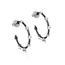 CELESTIAL Earrings in Silver and Black Ruthenium