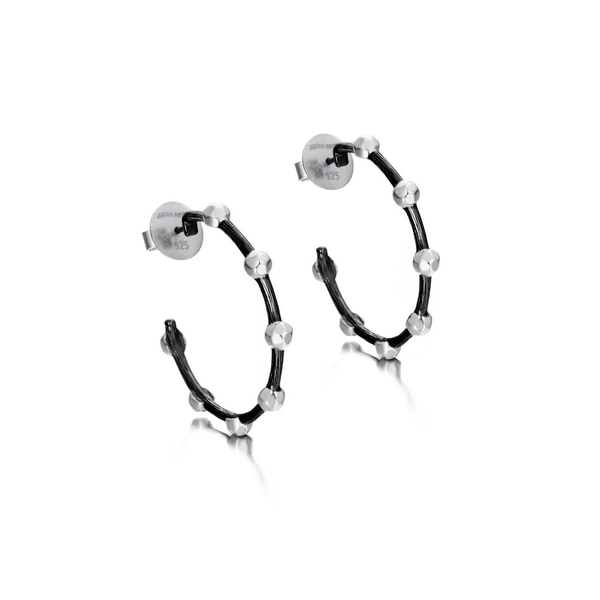 CELESTIAL Earrings in Silver and Black Ruthenium