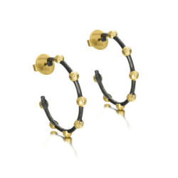 CELESTIAL Earrings in Silver. Black Ruthenium and 18k Gold Vermeil