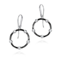 CELESTIAL Earrings in Silver and Black Ruthenium