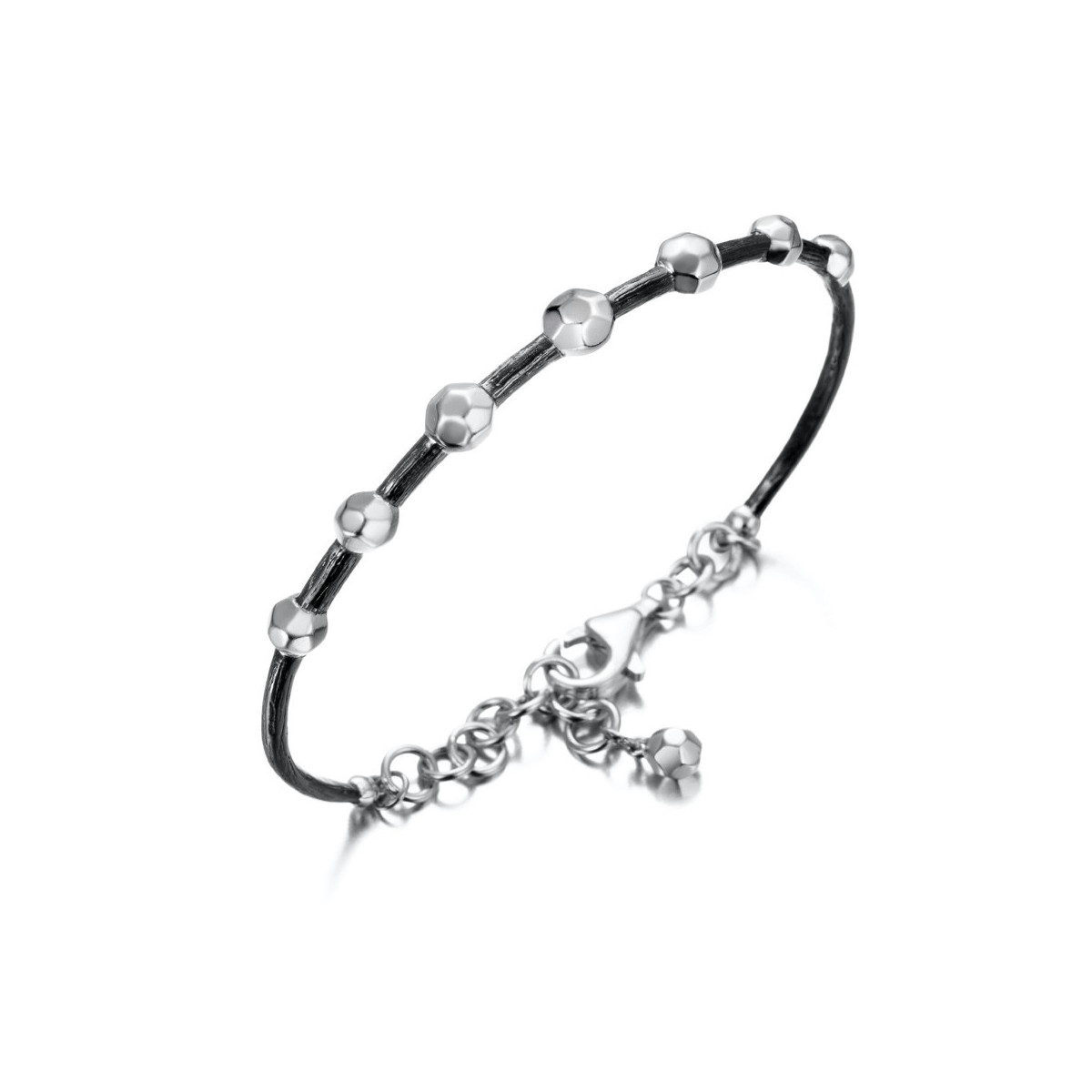 Pulsera CELESTIAL de Plata. Baño de Rutenio Negro