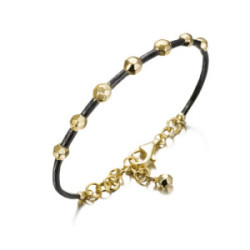 Pulsera CELESTIAL de Plata. Baño Oro 18k y Rutenio Negro