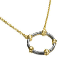 CELESTIAL Necklace in Silver. Black Ruthenium and 18k Gold Vermeil