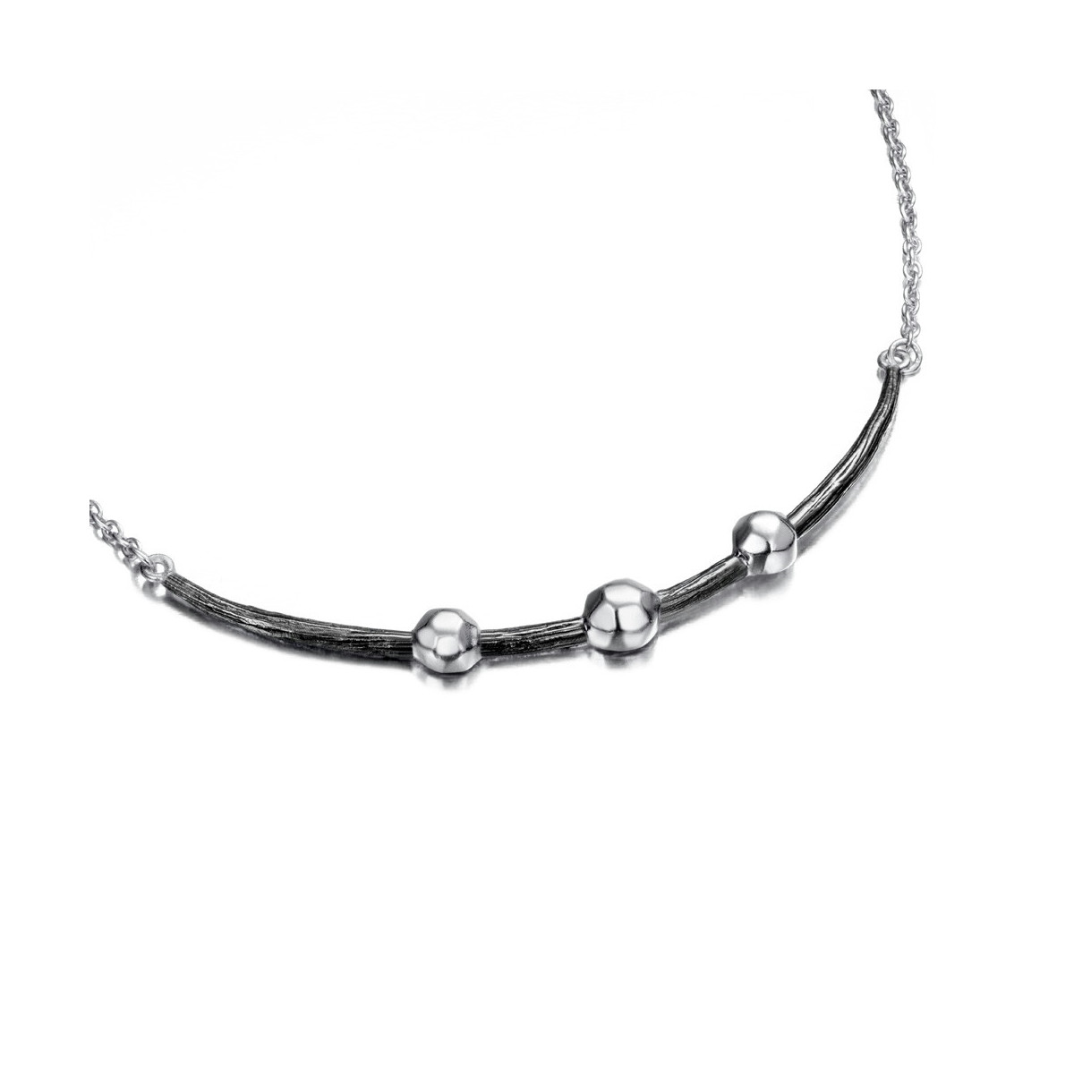 CELESTIAL Necklace in Silver and Black Ruthenium