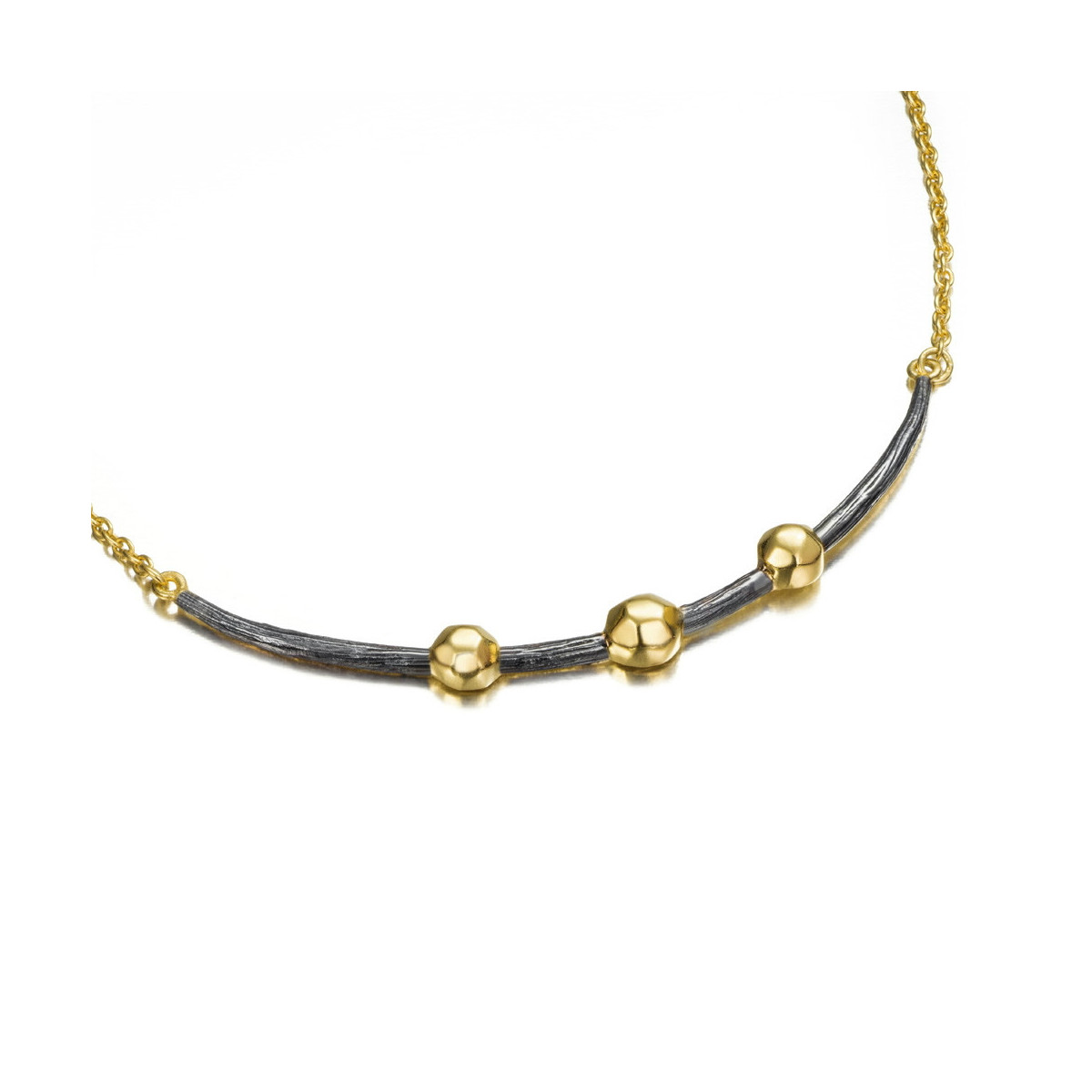 CELESTIAL Necklace in Silver. Black Ruthenium and 18k Gold Vermeil