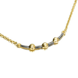 CELESTIAL Necklace in Silver. Black Ruthenium and 18k Gold Vermeil