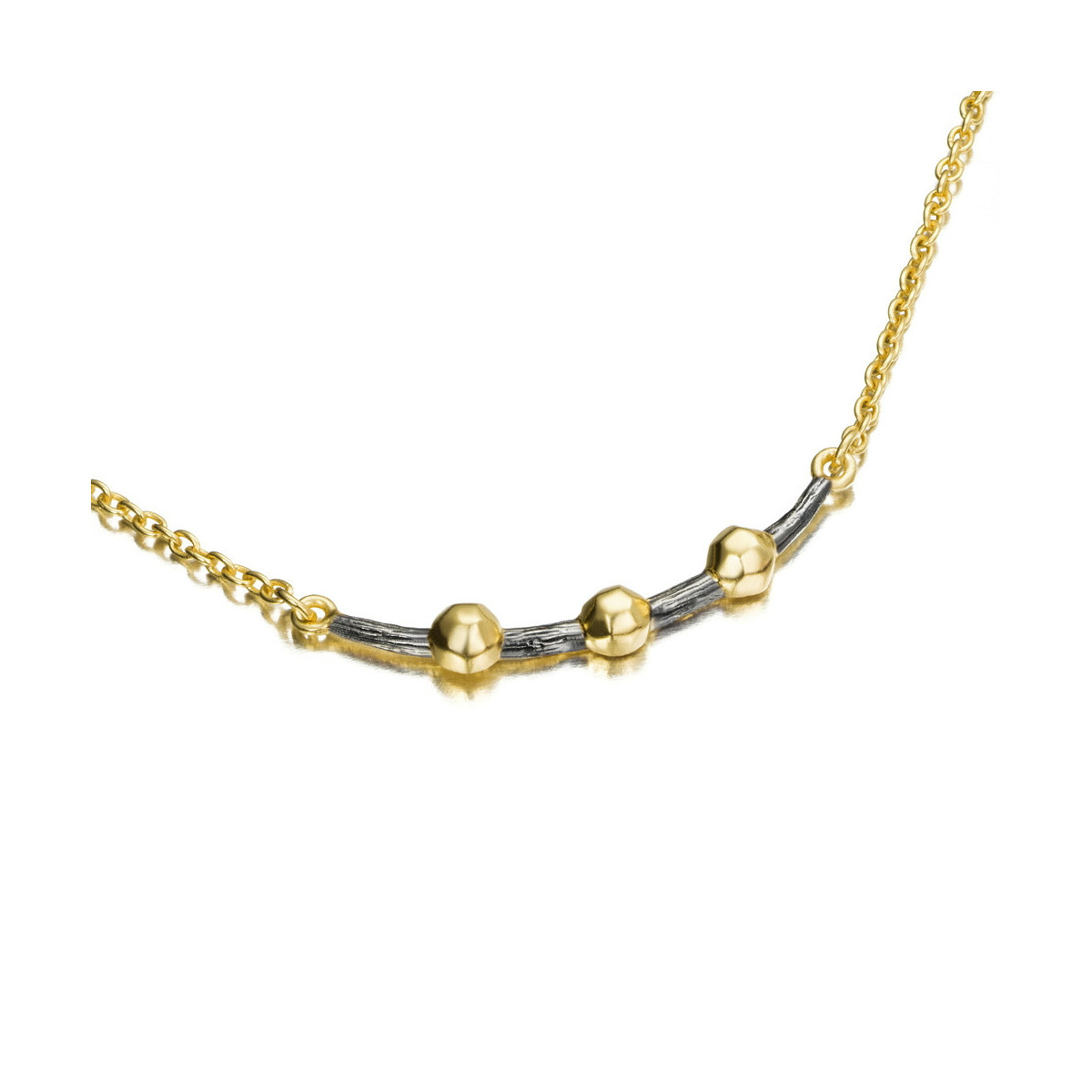 CELESTIAL Necklace in Silver. Black Ruthenium and 18k Gold Vermeil