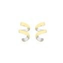 Pendientes CURLS de Plata. Baño de Oro 18k