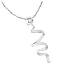 CURLS Pendant in Silver.