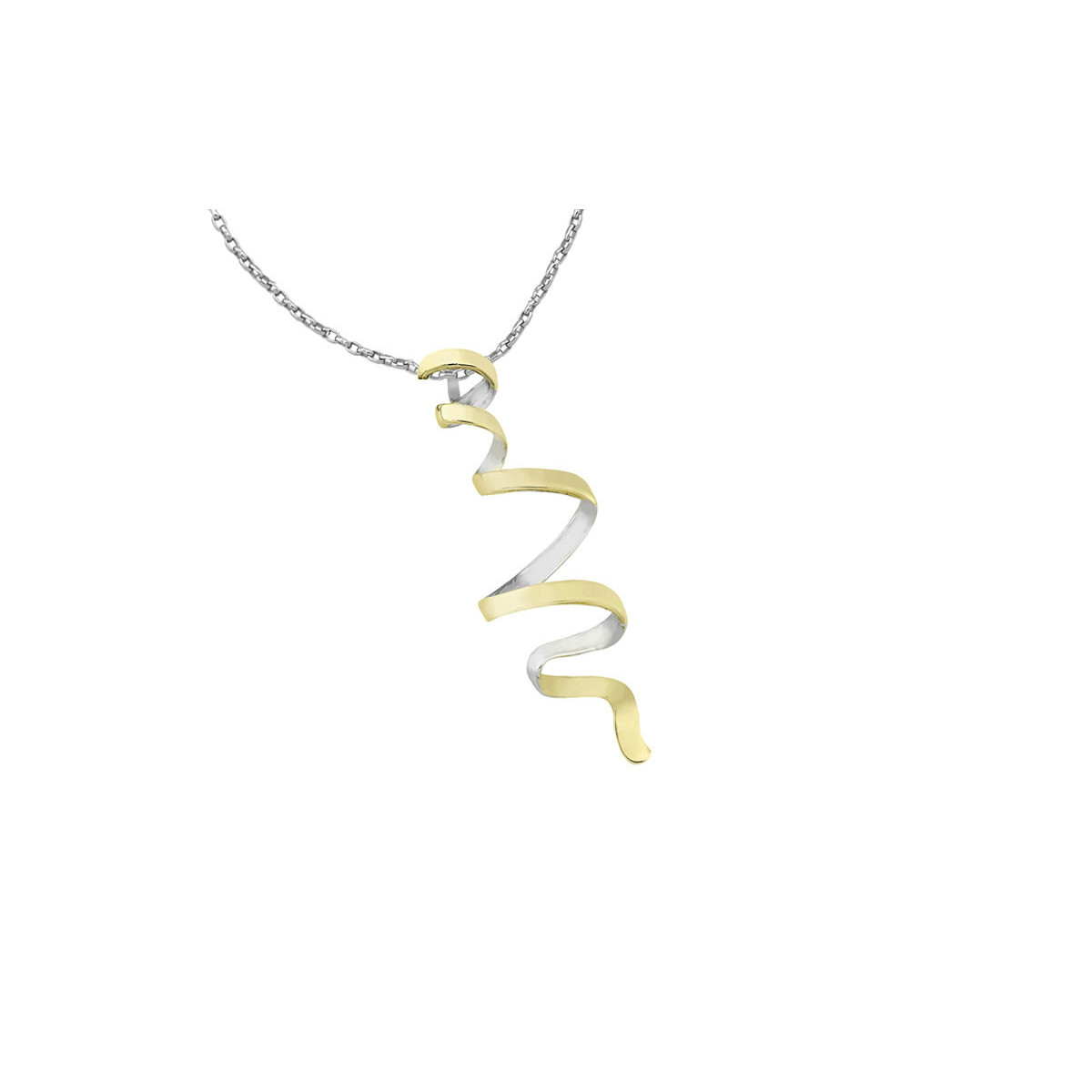 CURLS Pendant in Silver. 18k Gold Vermeil