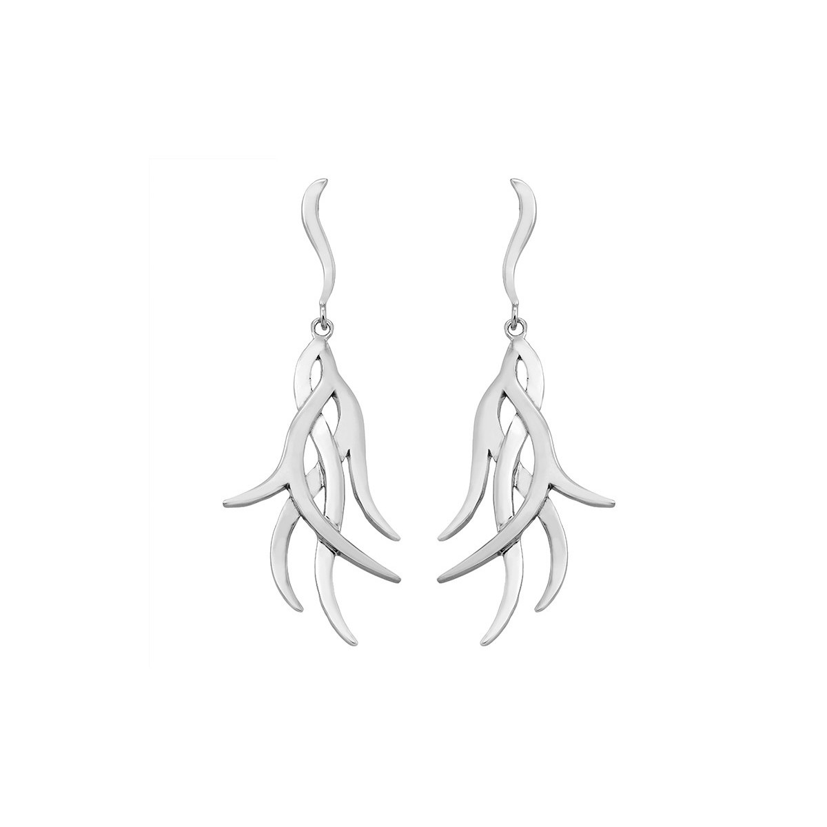 ROOTS Earrings in Silver.