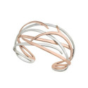 ROOTS Bangle in Silver.  Rose Gold Vermeil